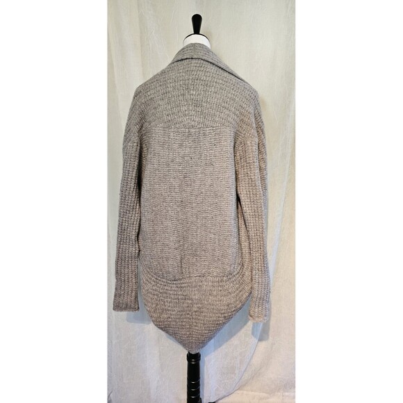 360 Cashmere 100% Cashmere Grey Open Drape Front Sweater Women’s S - Picture 2 of 4
